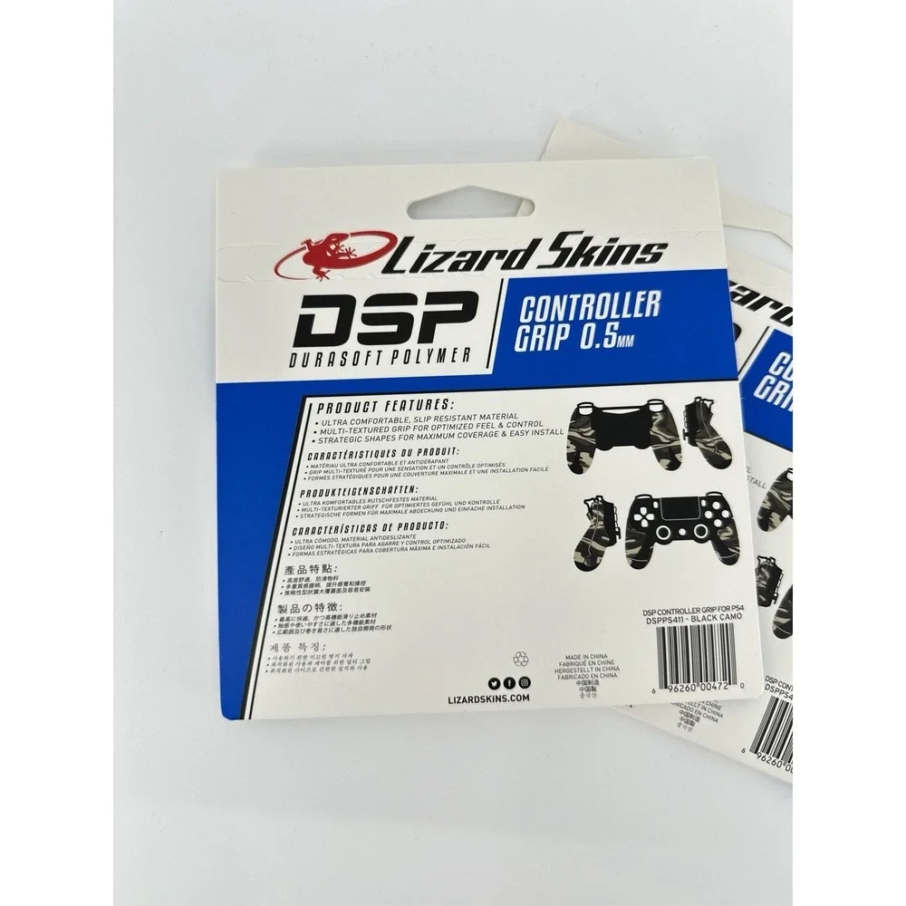 2 Pack‎ Lizard Skins DSP Controller Grip PS4 Black Camo 0.5mm NEW